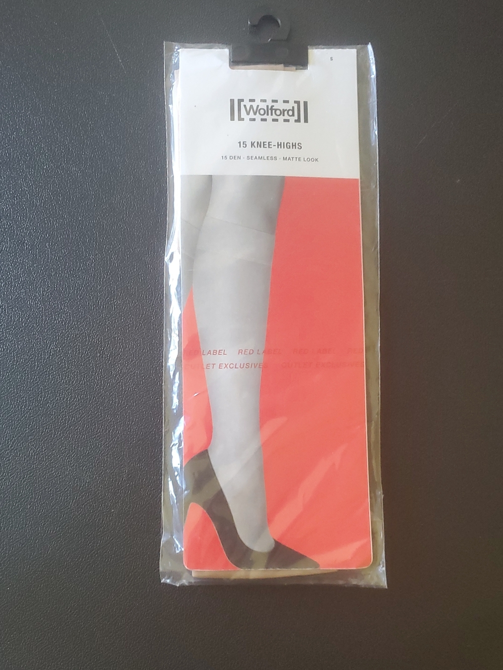 WOLFORD SHEER KNEE HIGH SOCKS 15 DEN-SEAMLESS -MATTE LOOK ;SZ:S